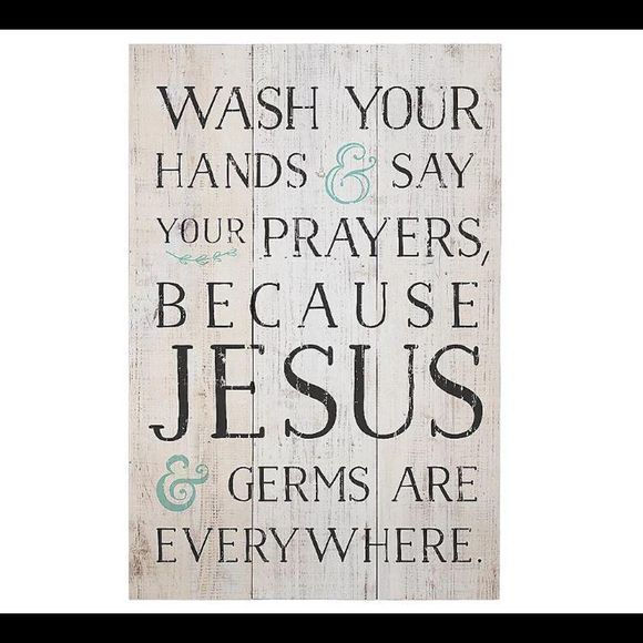 Sincere Surroundings Wash Your Hands Rustic Wall Art - Picture 1 of 1